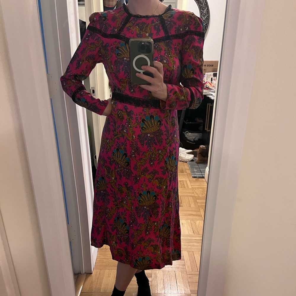 Sandro silk midi dress